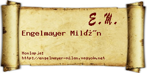 Engelmayer Milán névjegykártya
