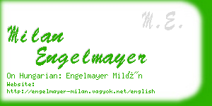 milan engelmayer business card